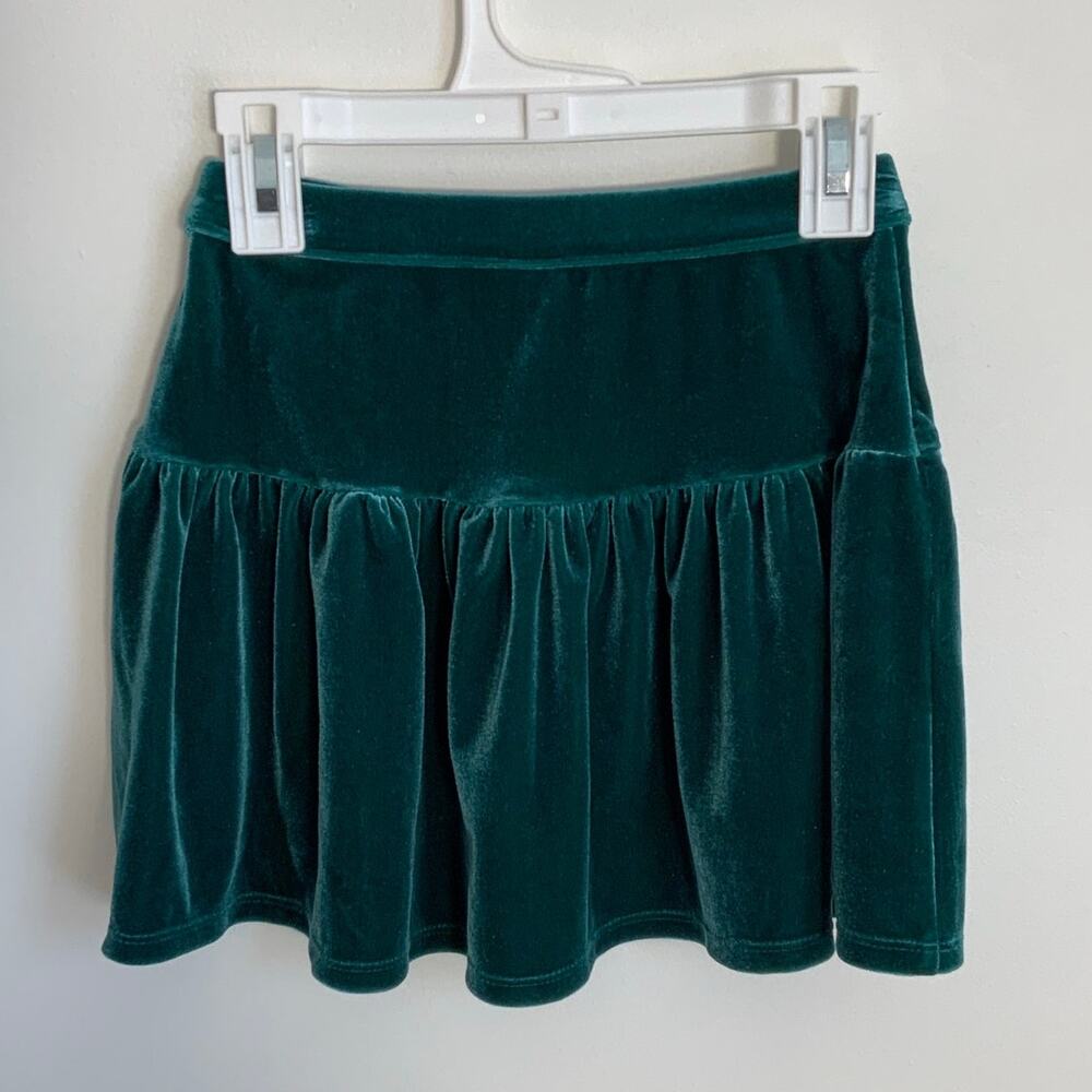 Crewcuts Green Velvet skirt‎ size 5